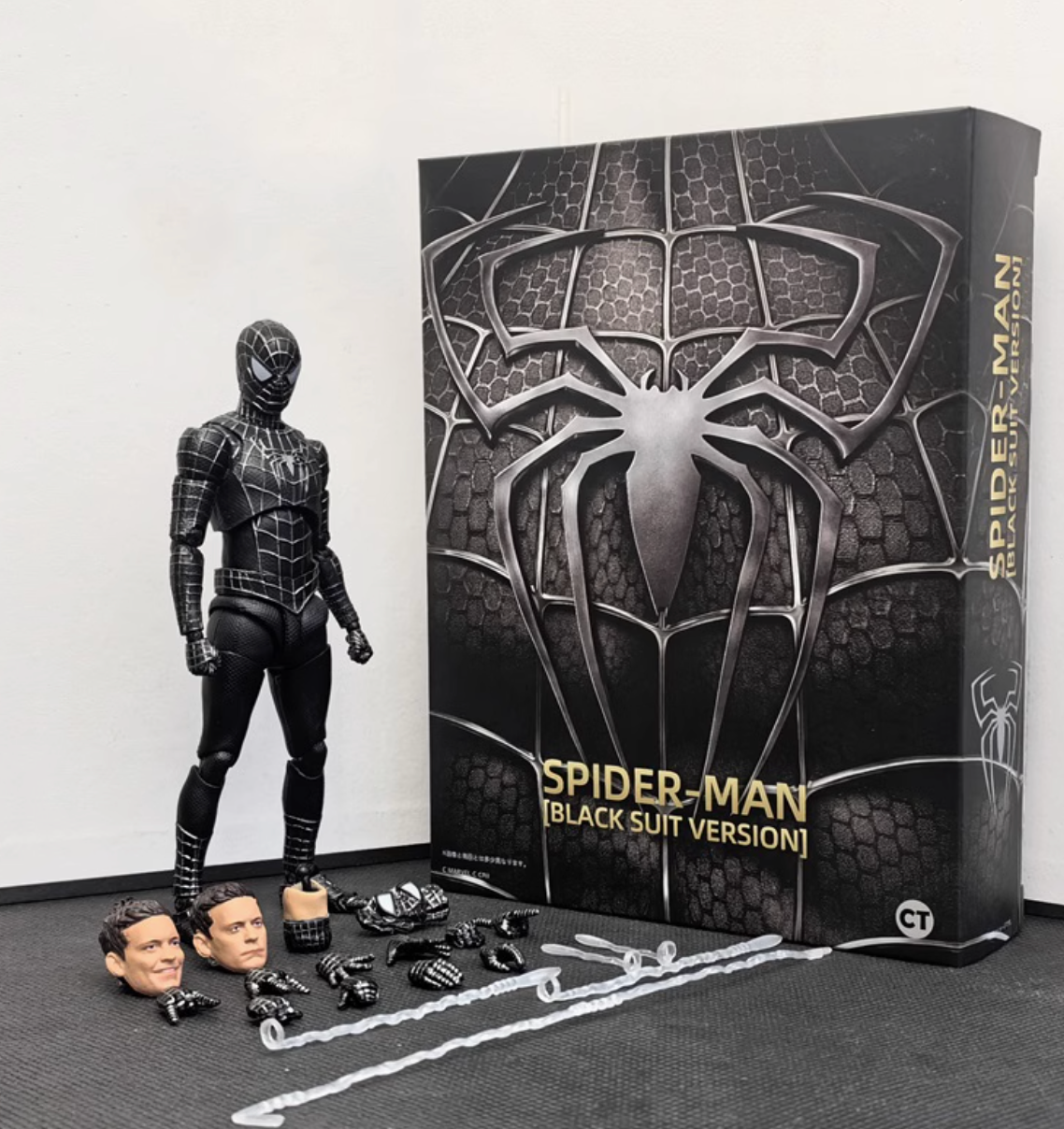 Spider Black Toby 1:12 Scale Collectible Figure + Realistic Head Sculpt