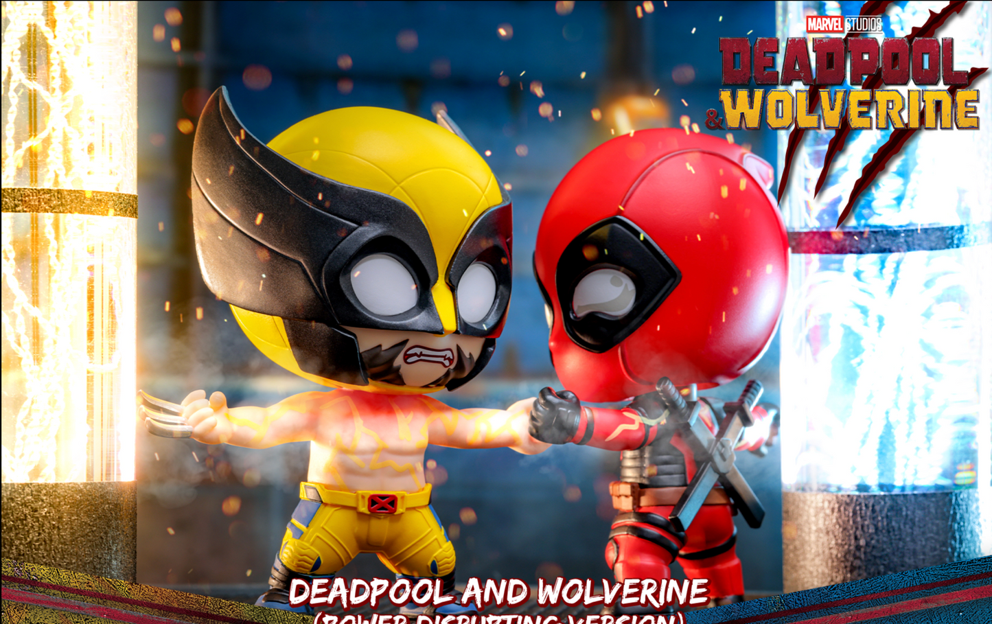 Hot Toys Deadpool & Wolverine Deadpool & Wolverine (Power Disrupting Version) Cosbaby (S) Bobble-Head Collectible Set COSB1122