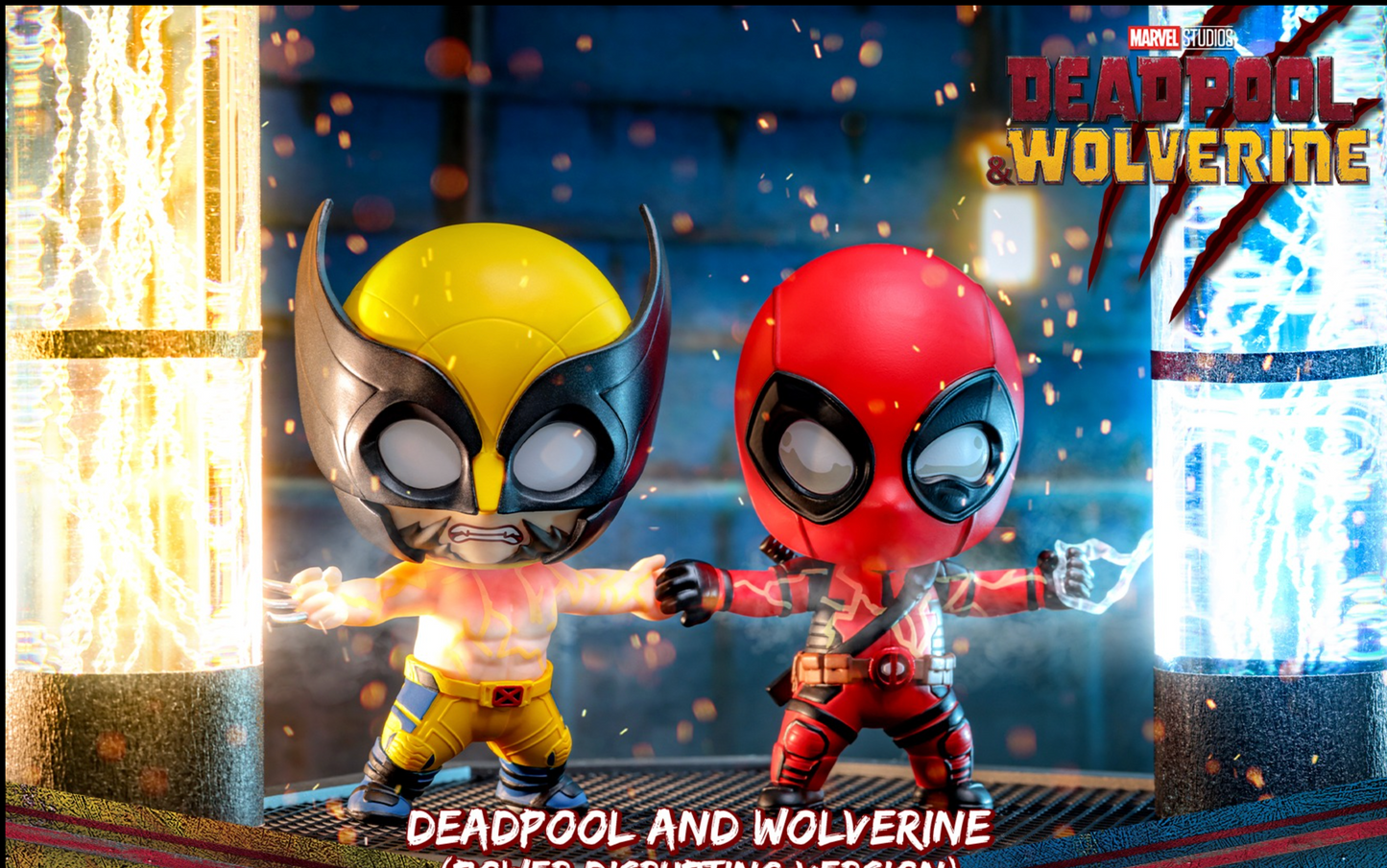 Hot Toys Deadpool & Wolverine Deadpool & Wolverine (Power Disrupting Version) Cosbaby (S) Bobble-Head Collectible Set COSB1122