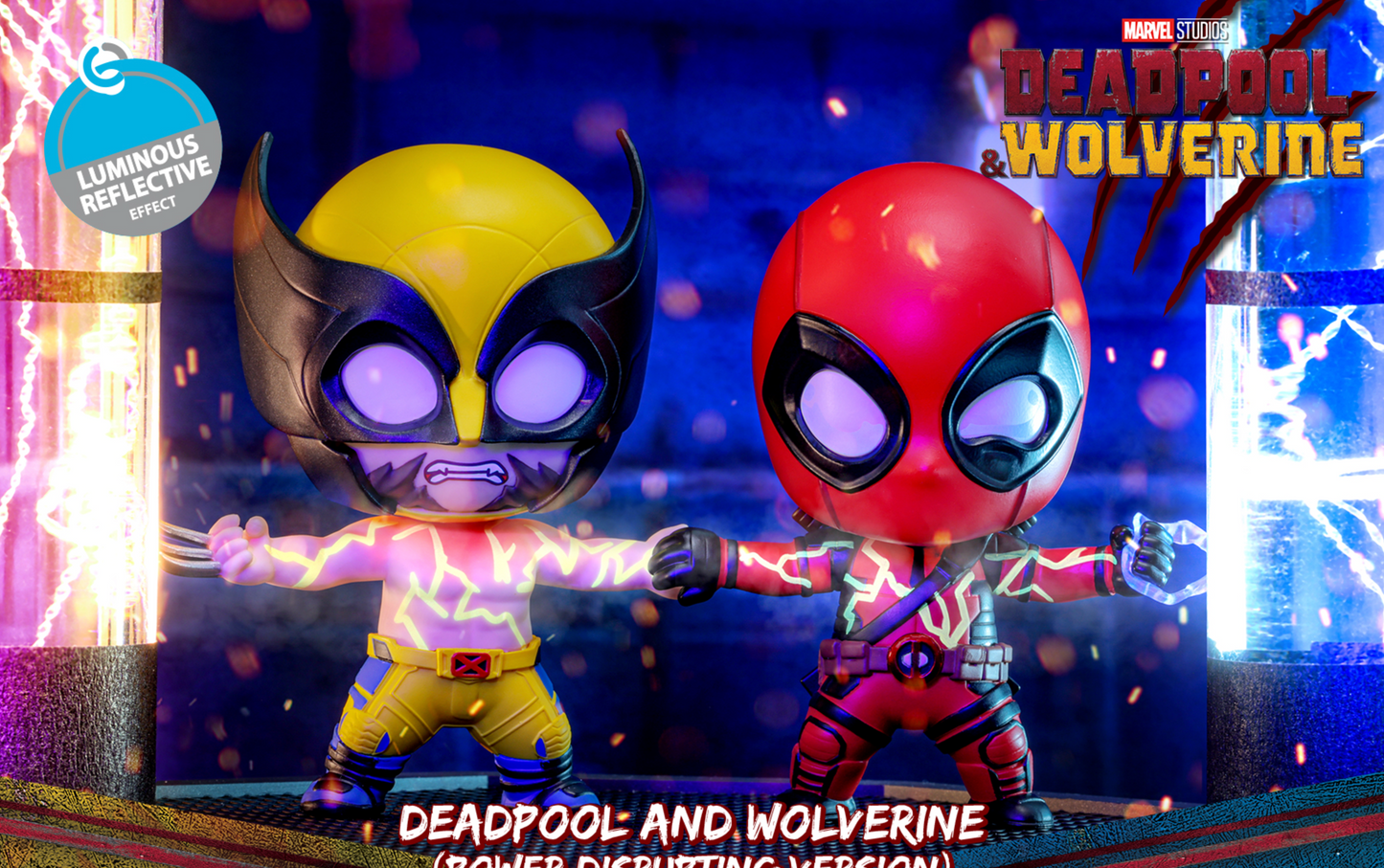 Hot Toys Deadpool & Wolverine Deadpool & Wolverine (Power Disrupting Version) Cosbaby (S) Bobble-Head Collectible Set COSB1122