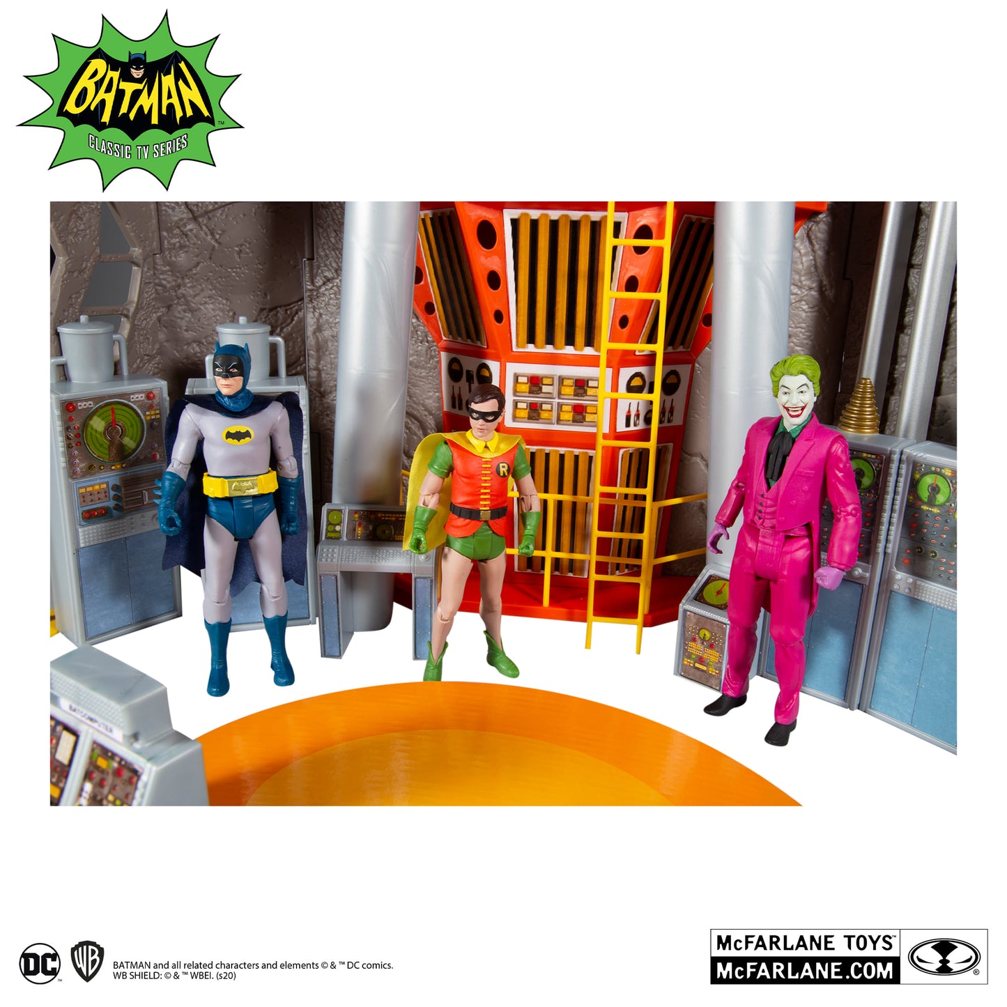 Mcfarlane Toys DC Retro 6in – Batman 66 – Batcave Playset