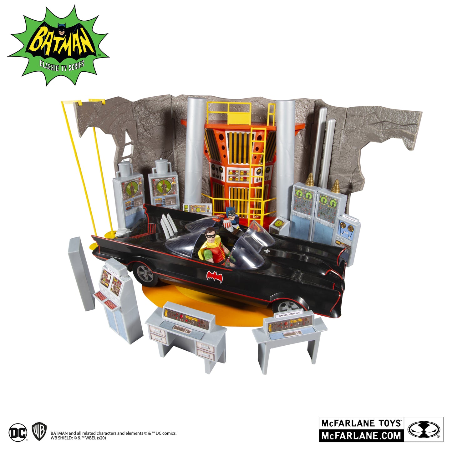 Mcfarlane Toys DC Retro 6in – Batman 66 – Batcave Playset