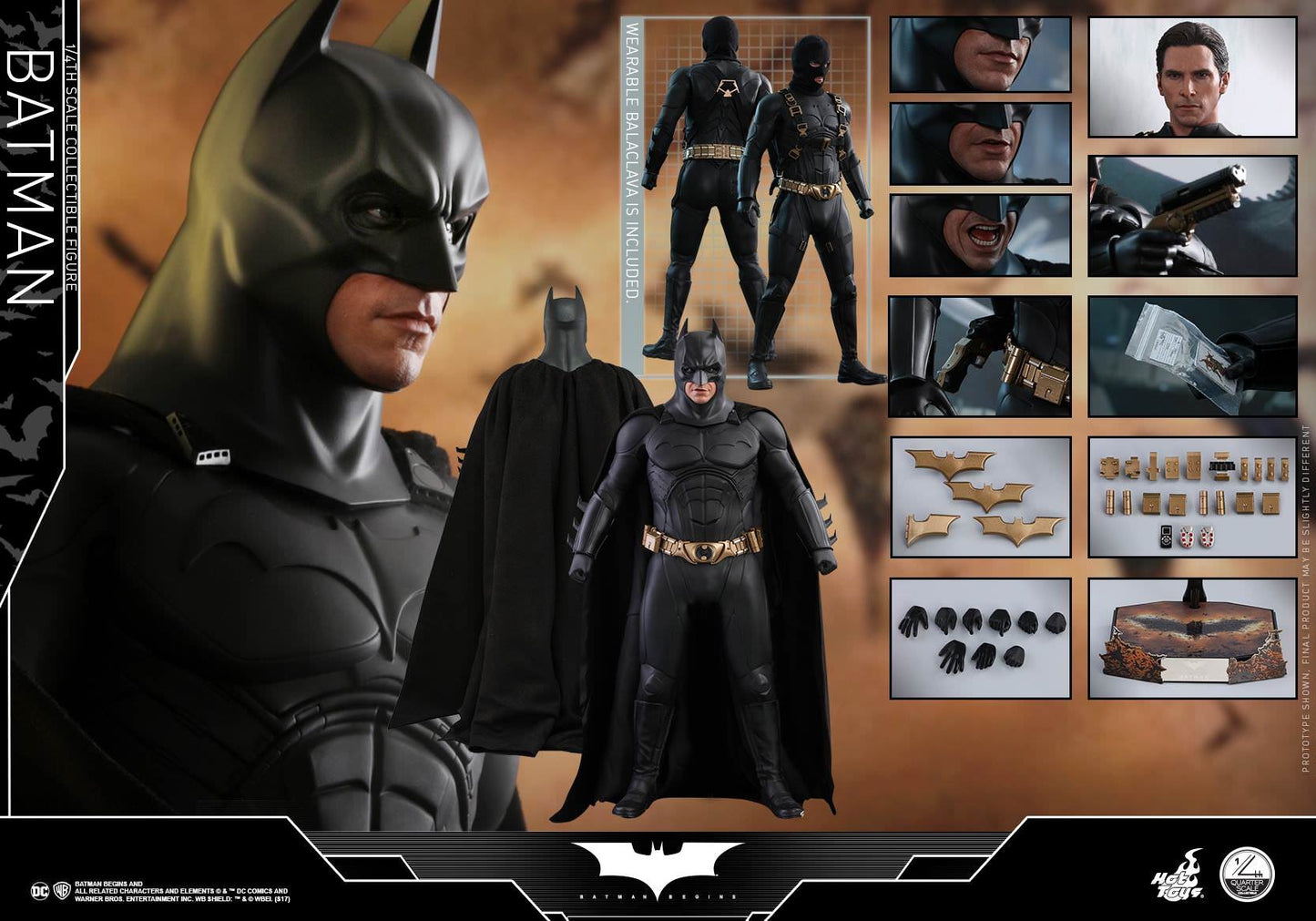 Hot Toys Batman Begins - Batman 1/4th scale QS009