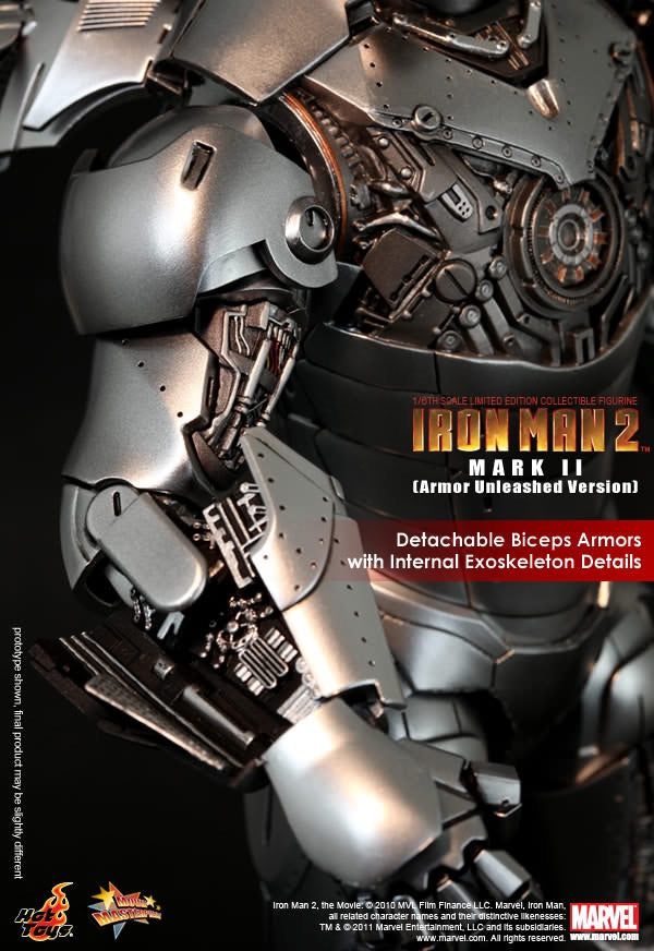 Hot Toys Iron Man 2 - Mark II (Armor Unleashed Version) Exclusive Edition MMS150