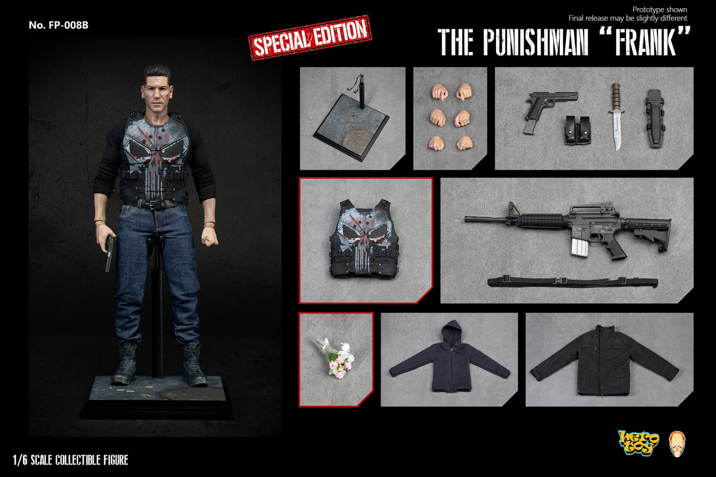 Hero Toys + Facepool The Punishman Frank  1:6 Scale Collectible Figure (Special Edition)