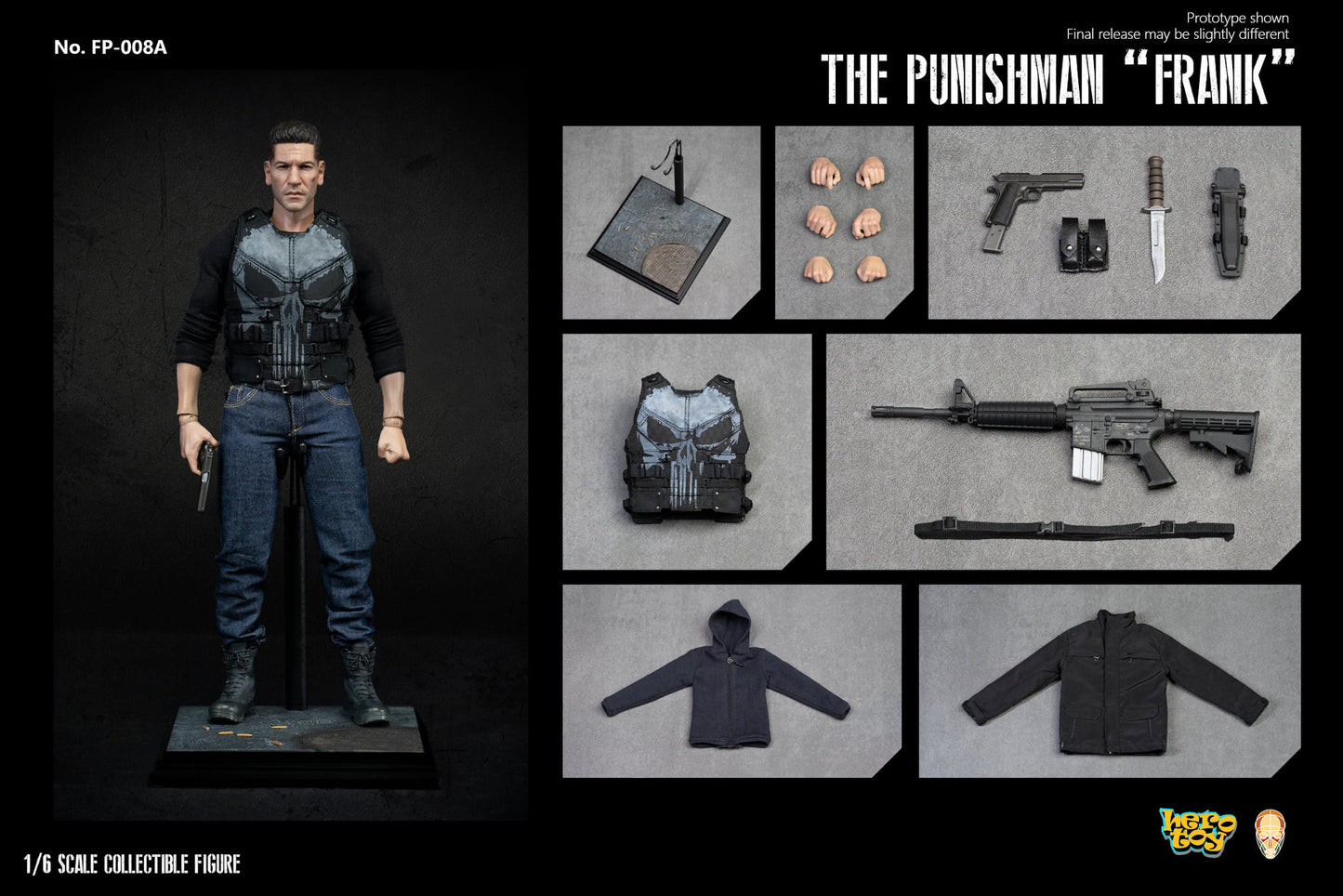 Hero Toys + Facepool The Punishman Frank  1:6 Scale Collectible Figure (Normal Version)