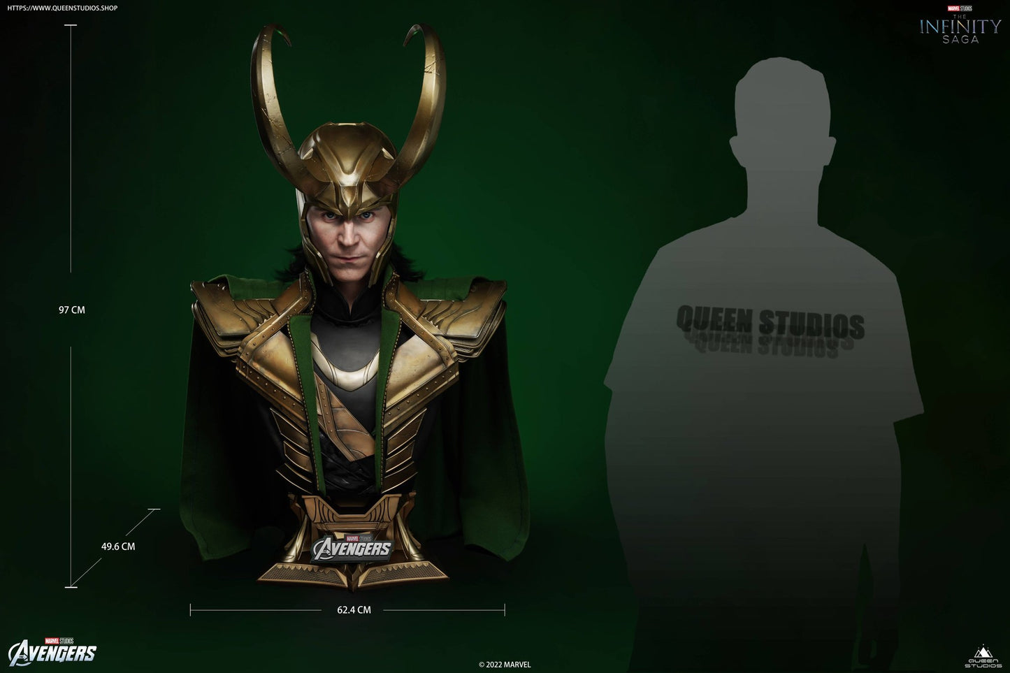 Queen StudiosThe Avengers: Loki Life-Size Bust