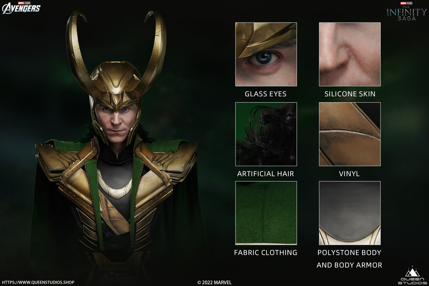 Queen StudiosThe Avengers: Loki Life-Size Bust