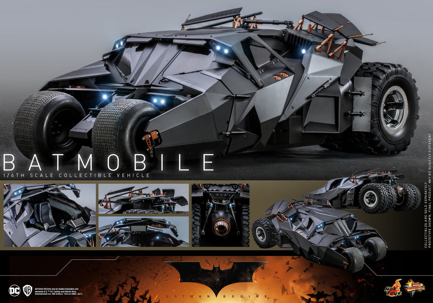 Hot Toys Batman Begins Batmobile 1:6 Scale Collectible Vehicle MMS596