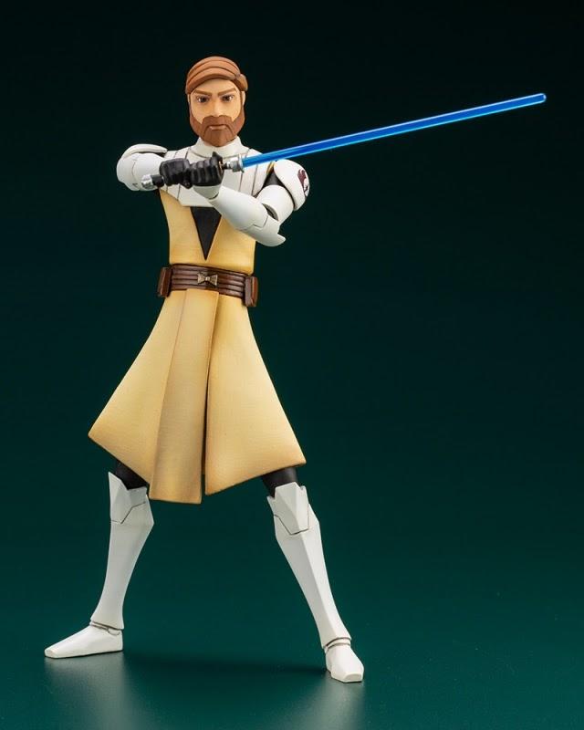 Kotobukiya Star Wars: The Clone Wars Artfx+ Obi Wan Kenobi - The Clone Wars Ver. 1/10 Pre-Painted PVC Easy-to-Assemble Statue