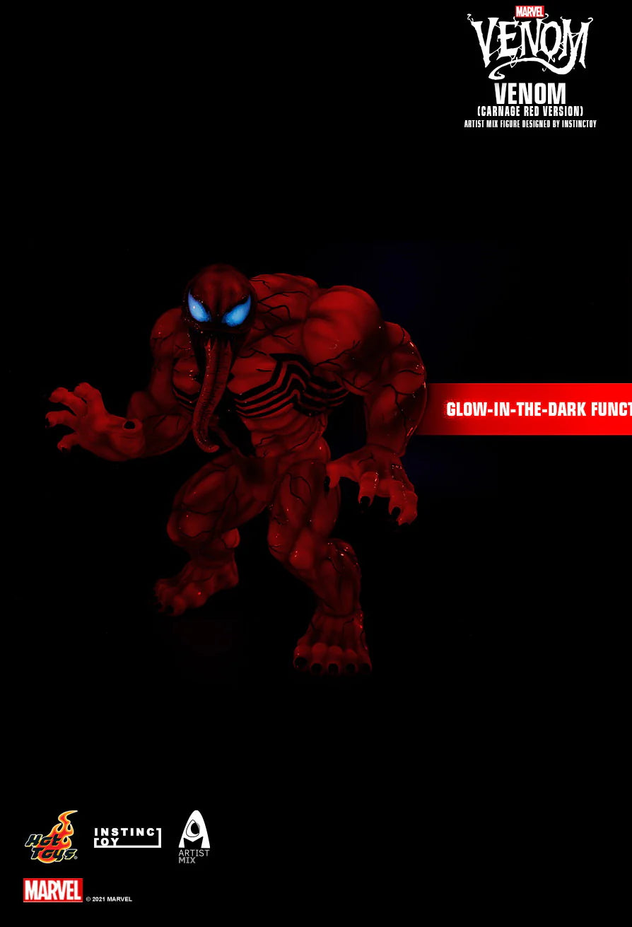 Hot Toys Venom (Comic) - Venom (Carnage Red Version) Artist Mix Figure Designed By Instinctoy AMC034