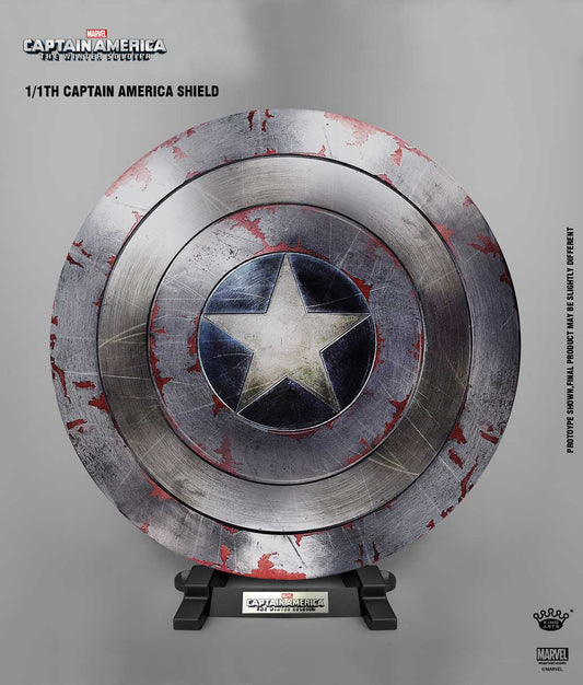 King Arts Captain America 2 - The Winter Soldier: Shield Replica - Collectible Battle Damage Pedestal Style