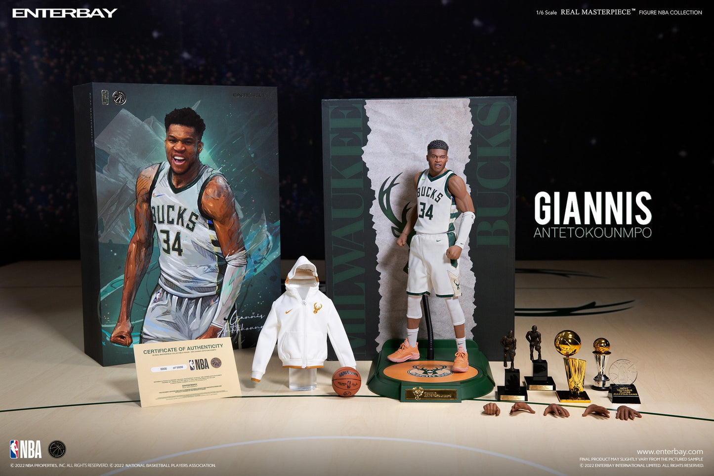 Enterbay Giannis Antetokounmpo  1:6 Scale Action Figure