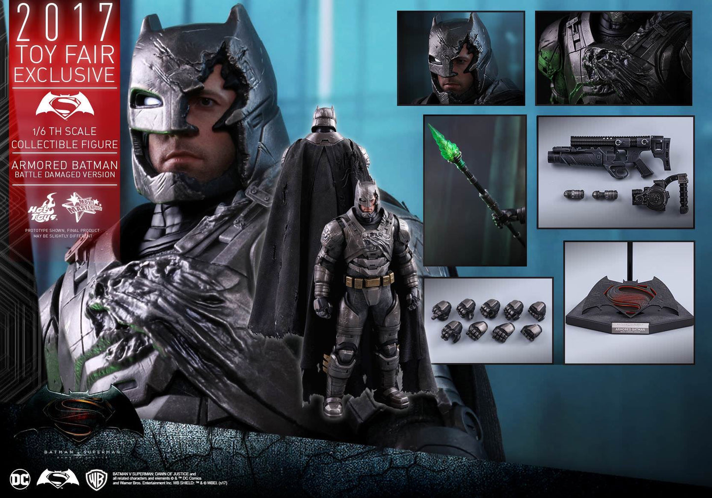 Hot Toys Batman v Superman: Dawn of Justice - Armored  (Battle Damaged Version) MMS417