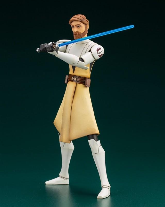 Kotobukiya Star Wars: The Clone Wars Artfx+ Obi Wan Kenobi - The Clone Wars Ver. 1/10 Pre-Painted PVC Easy-to-Assemble Statue