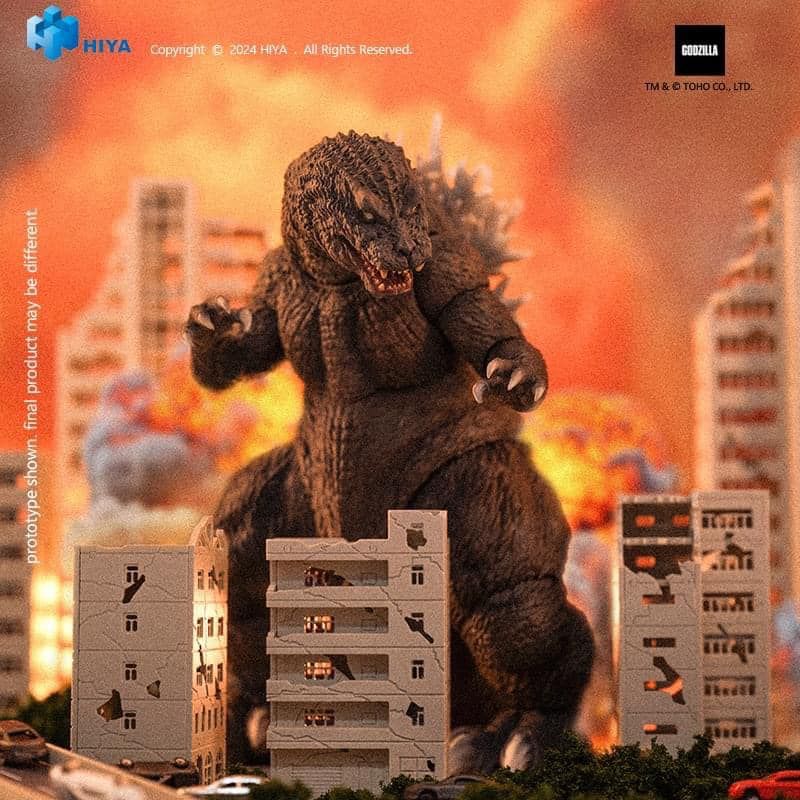 HIYA Toys "Exquisite Basic Series Godzilla, Mothra and King Ghidorah Giant Monsters All-Out Attack (2001) Godzilla 7" Collectible Figure HIYA-G2001