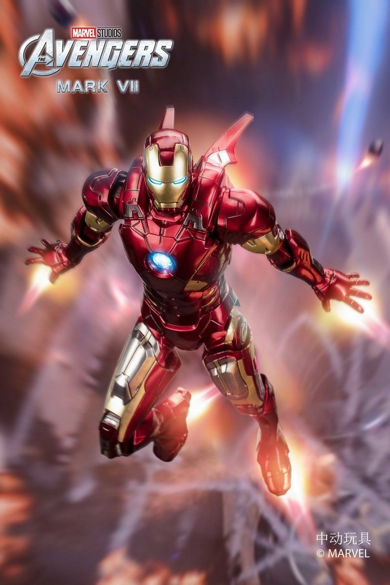 ZD Toys Iron Man Mark VII 1:10 Scale Collectible Figure ( Light Up Function )