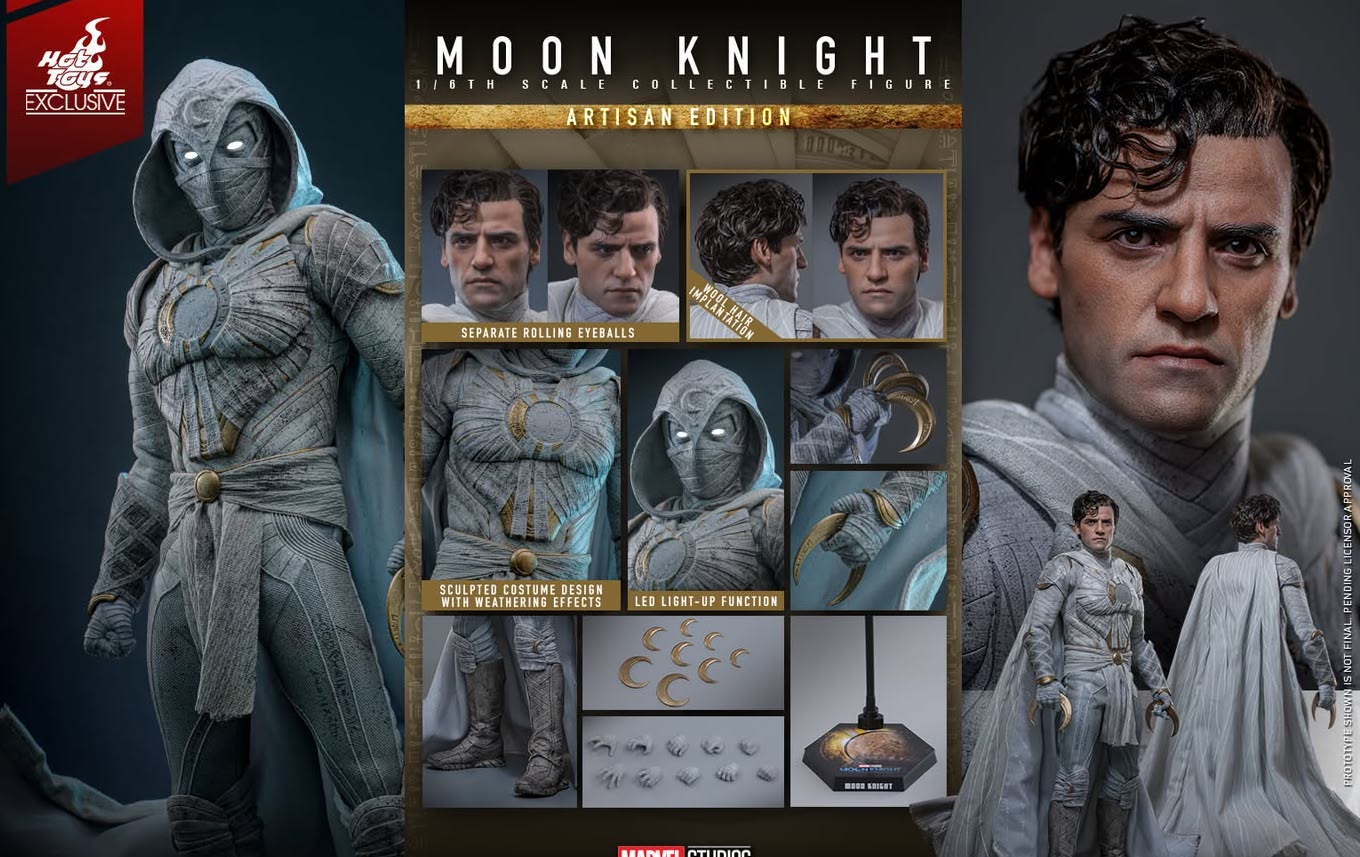 Hot Toys Limited Edition Hair-Planted Moon Knight 1:6 Scale Collectible Figure TMS140AE