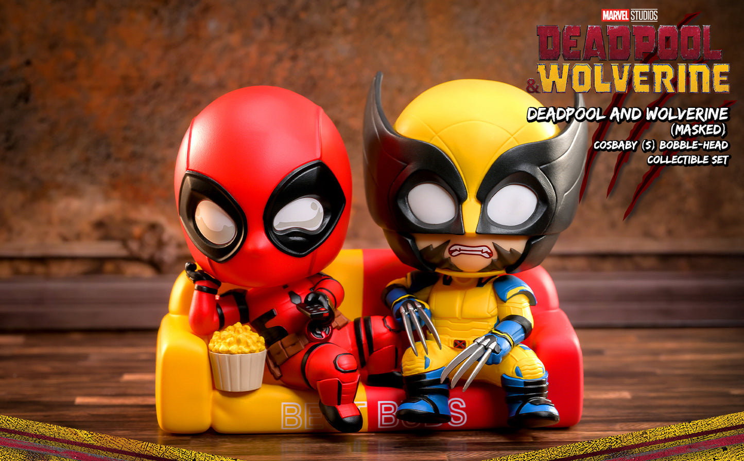 Hot Toys Deadpool and Wolverine Cosbaby (Masked Version) Mini Figure Set COSB1121