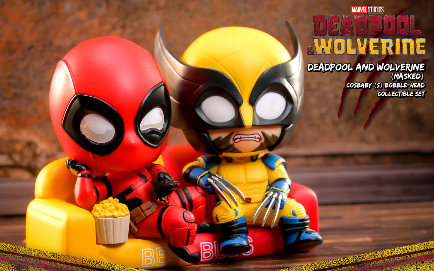 Hot Toys Deadpool and Wolverine Cosbaby (Masked Version) Mini Figure Set COSB1121