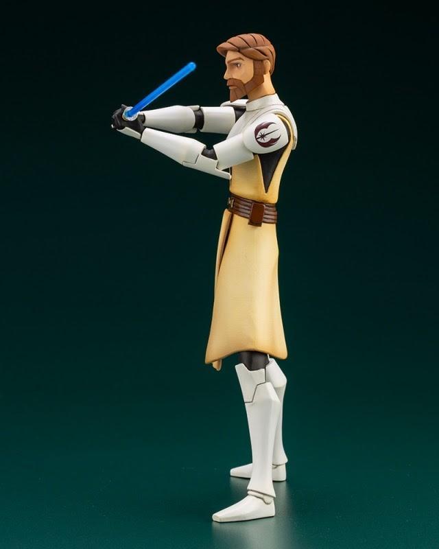 Kotobukiya Star Wars: The Clone Wars Artfx+ Obi Wan Kenobi - The Clone Wars Ver. 1/10 Pre-Painted PVC Easy-to-Assemble Statue