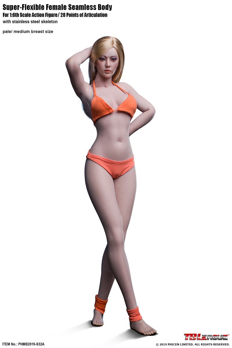 TBLeague PHMB2019 S32A 1/6 scale Female Seamless Body Pale Skin &amp; Medium Breast