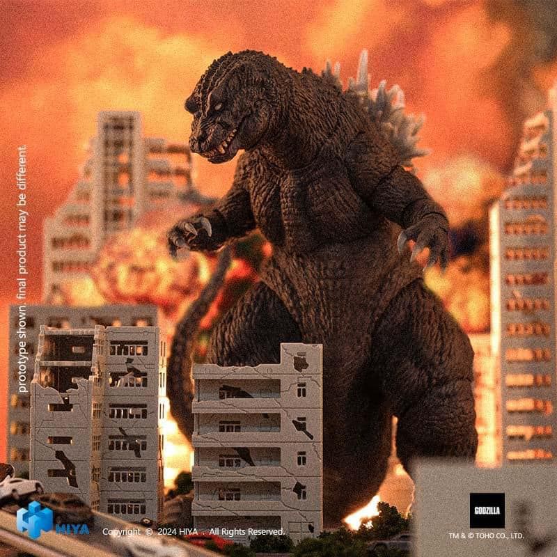 HIYA Toys "Exquisite Basic Series Godzilla, Mothra and King Ghidorah Giant Monsters All-Out Attack (2001) Godzilla 7" Collectible Figure HIYA-G2001