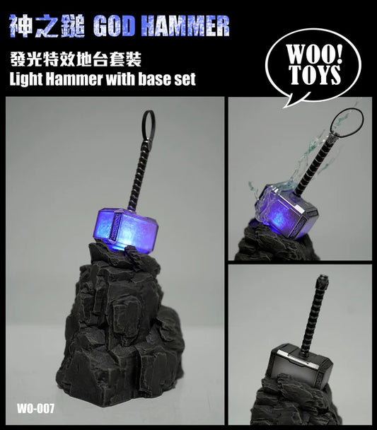 Woo Toys 1:6 Scale Light Up God Hammer w/ Base