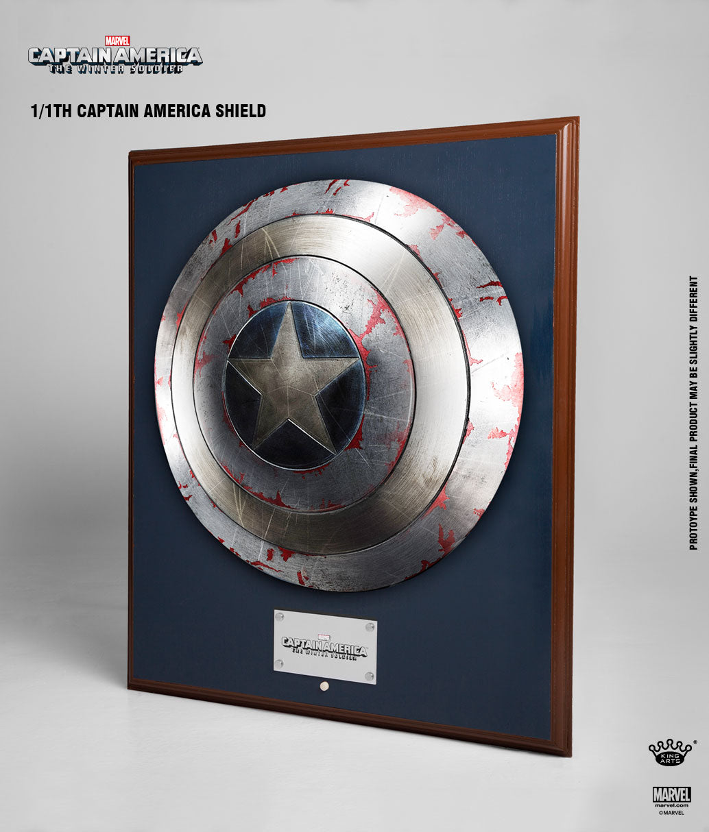 King Arts Captain America 2 - The Winter Soldier: Shield Replica - Collectible Battle Damage Wall Fixed Style