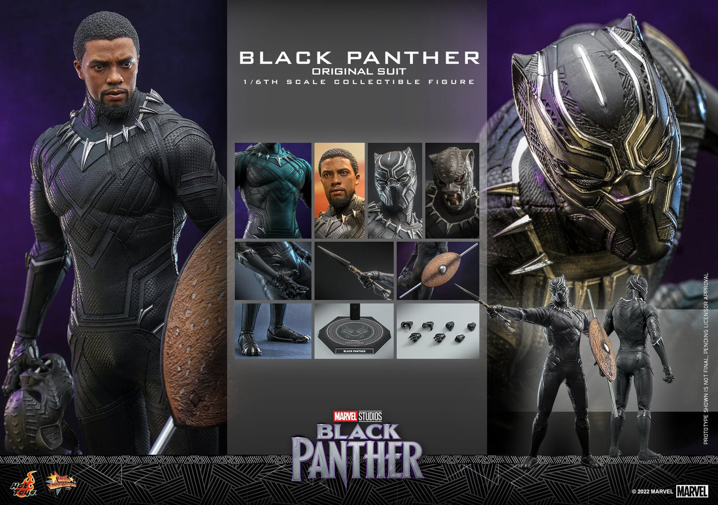 Hot Toys Black Panther Legacy Black Panther (Original Suit) 1:6 Scale Collectible Figure MMS671