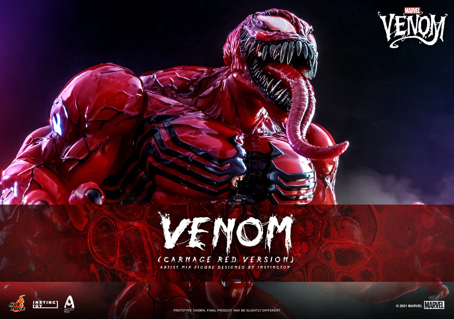 Hot Toys Venom (Comic) - Venom (Carnage Red Version) Artist Mix Figure Designed By Instinctoy AMC034