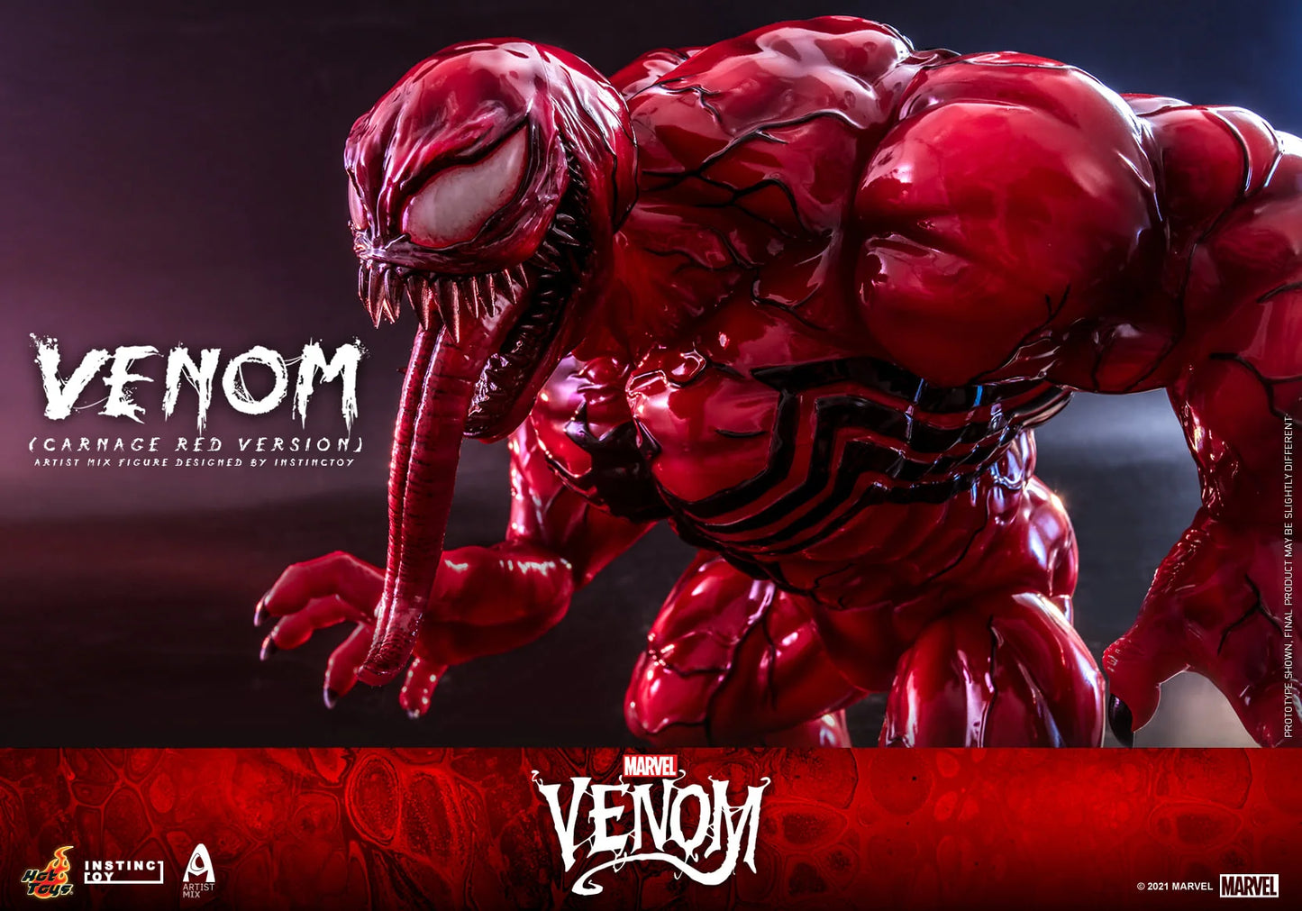 Hot Toys Venom (Comic) - Venom (Carnage Red Version) Artist Mix Figure Designed By Instinctoy AMC034