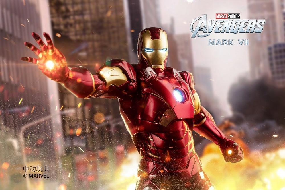 ZD Toys Iron Man Mark VII 1:10 Scale Collectible Figure ( Light Up Function )