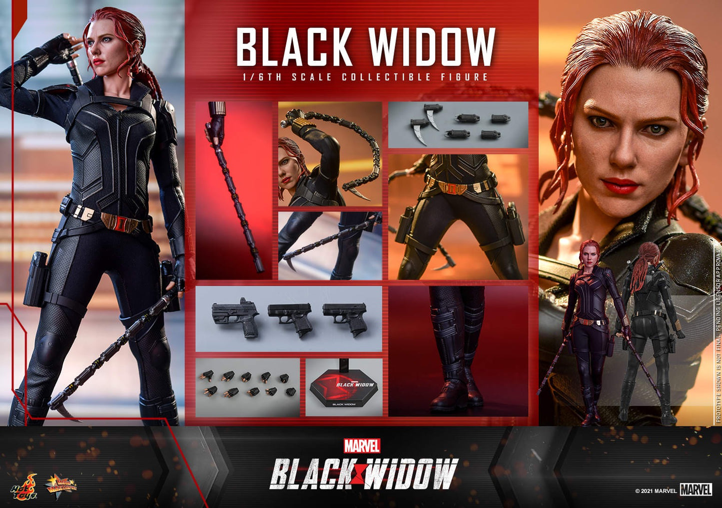 Hot Toys Black Widow - 1/6th scale Black Widow Collectible Figure (Regular Version) MMS603