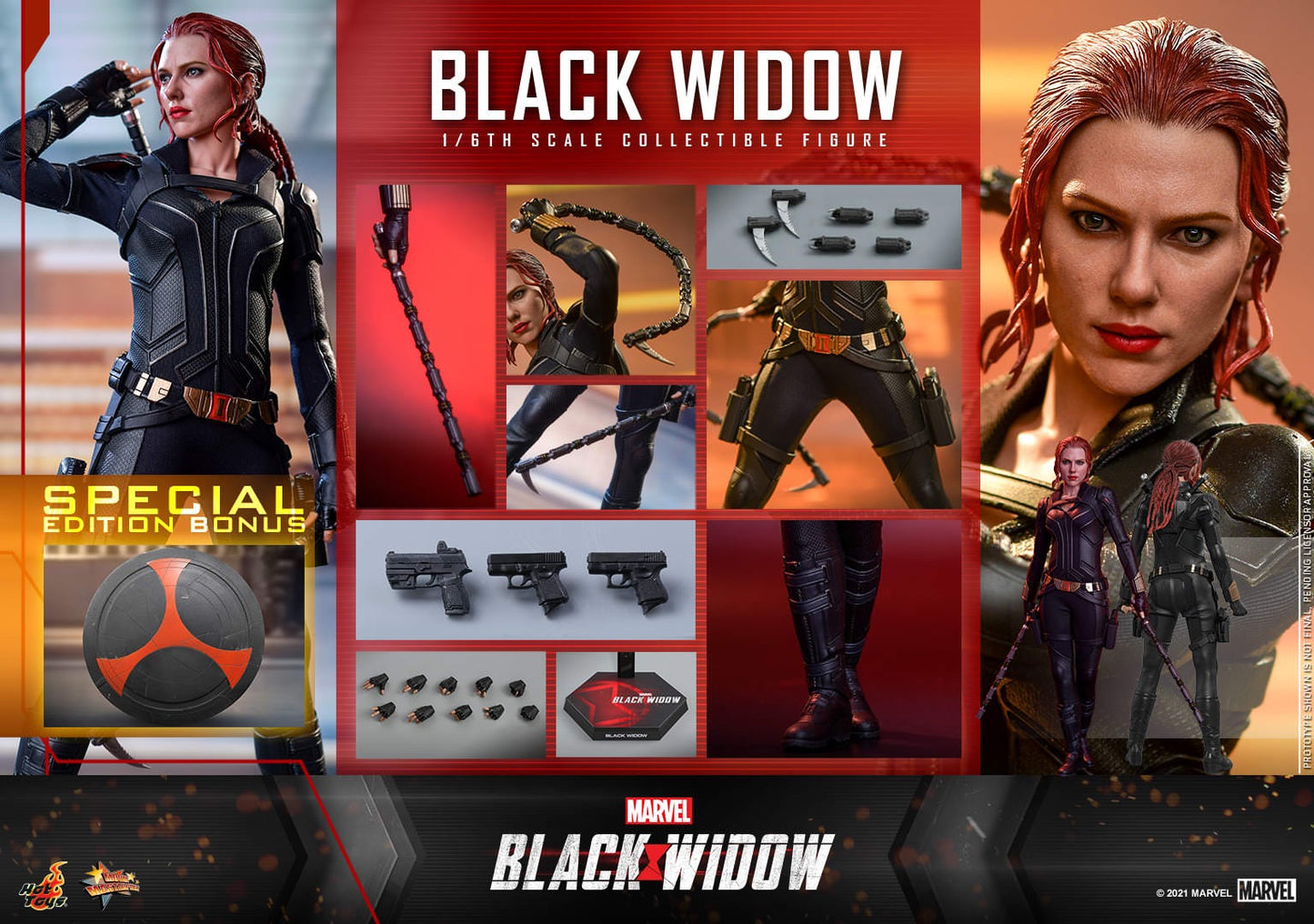 Hot Toys Black Widow - 1/6th scale Black Widow Collectible Figure (Special Version) MMS603B