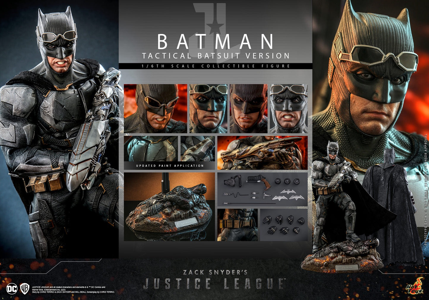 Hot Toys "Zack Snyder's Justice League" 1:6 Scale Batman (Tactical Batsuit Version) Collectible Figure TMS085