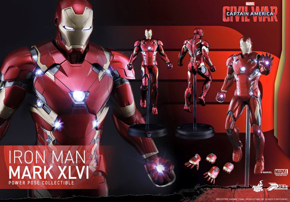 Hot Toys Captain Amercia Civil War Iron Man Mark 46 Power Pose PPS003