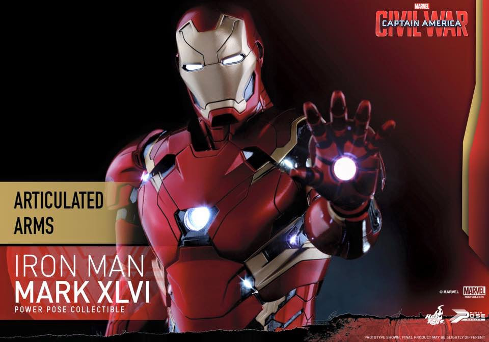 Hot Toys Captain Amercia Civil War Iron Man Mark 46 Power Pose PPS003