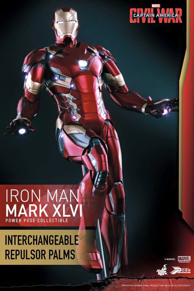 Hot Toys Captain Amercia Civil War Iron Man Mark 46 Power Pose PPS003