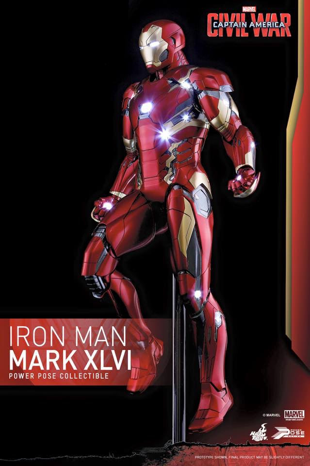 Hot Toys Captain Amercia Civil War Iron Man Mark 46 Power Pose PPS003