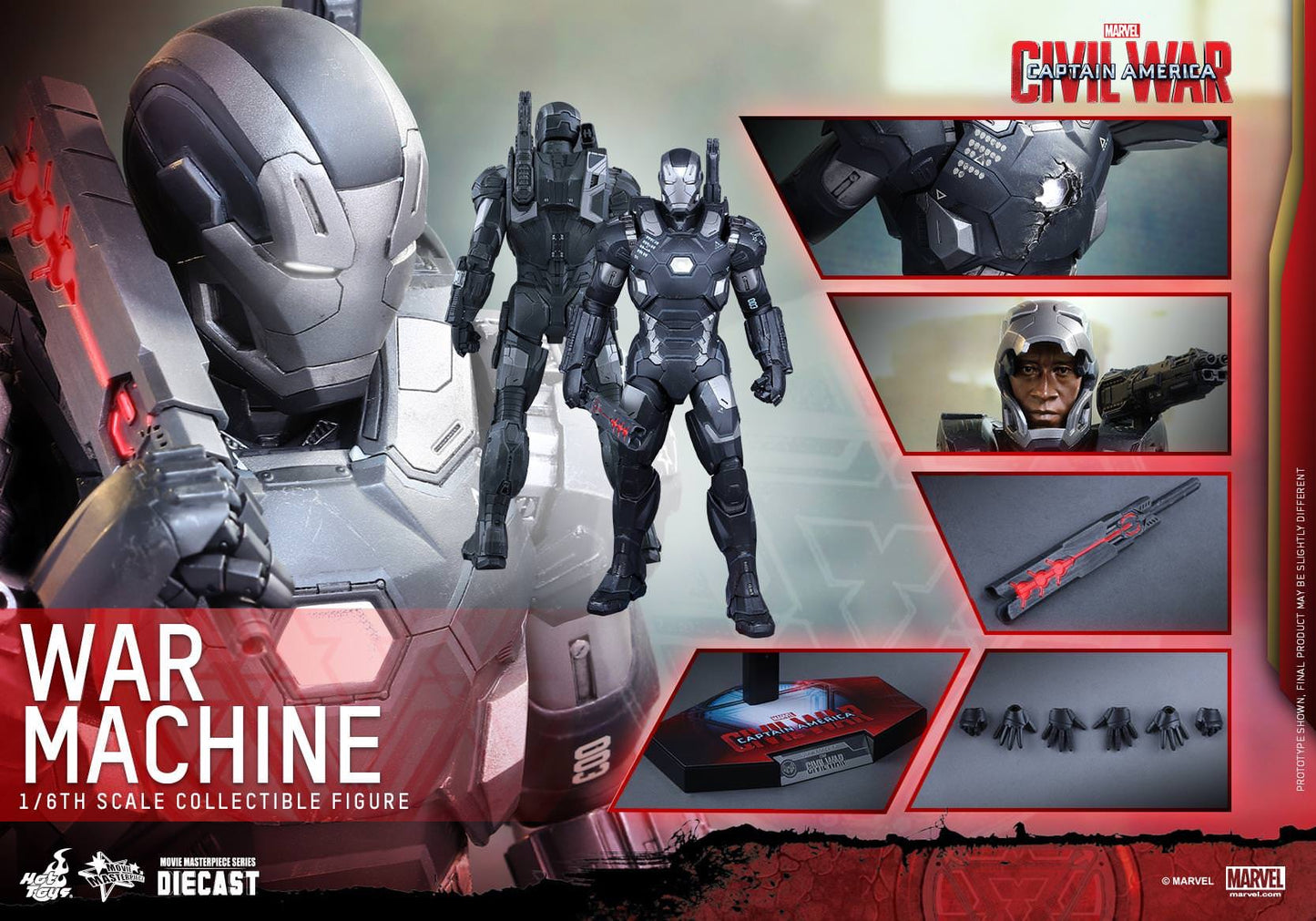 Hot Toys Captain Amercia Civil War War Machine Mark 3 MMS344D15