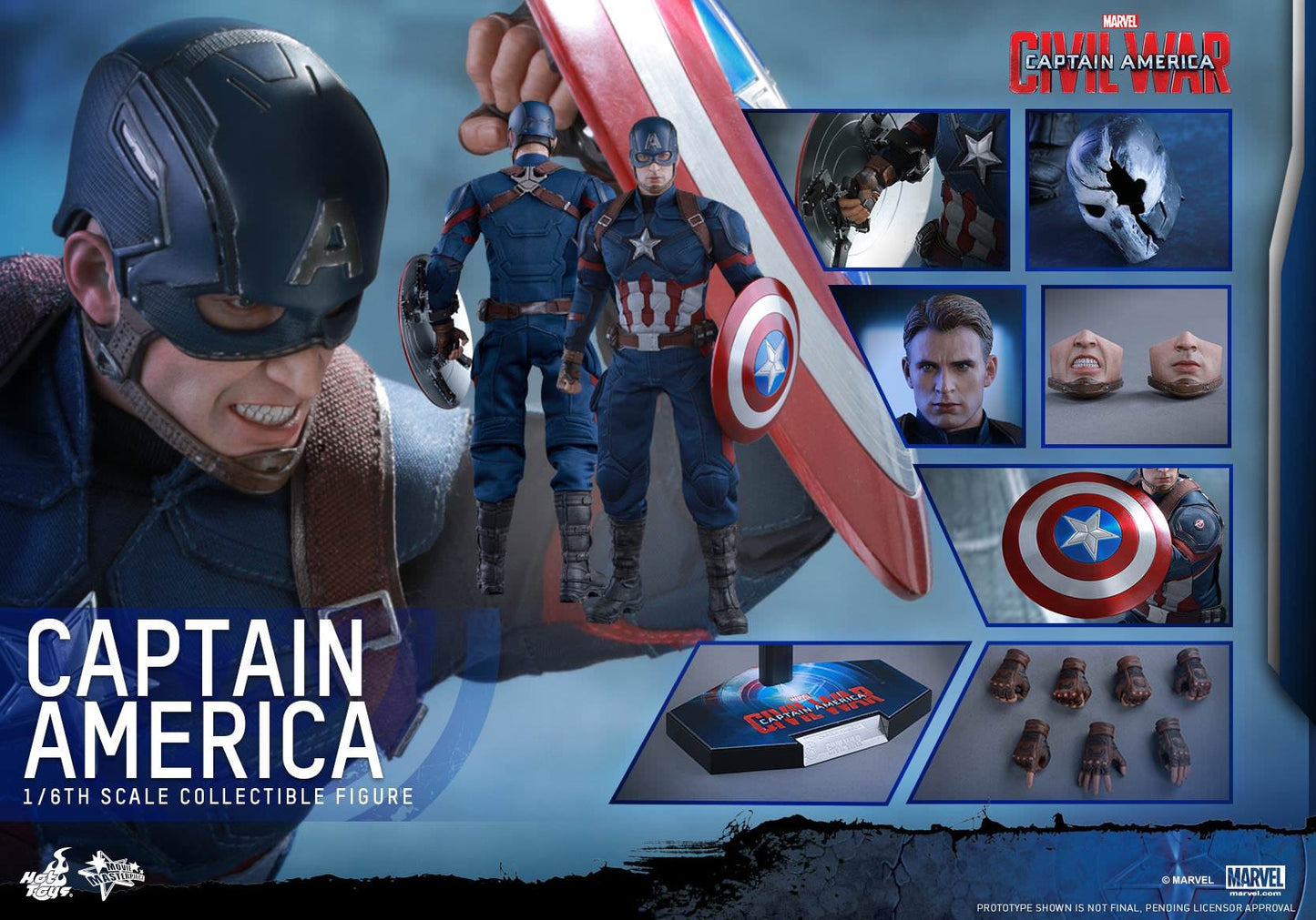 Hot Toys Captain America : Civil War Captain America MMS350