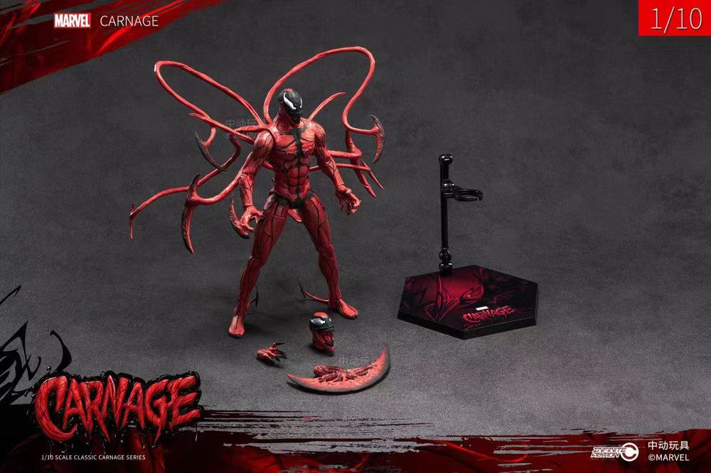 ZD Toys 1:10 Scale Carnage Figure 2 Head Set