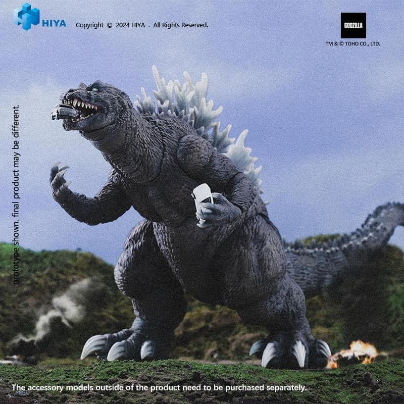 HIYA Toys "Exquisite Basic Series Godzilla, Mothra and King Ghidorah Giant Monsters All-Out Attack (2001) Godzilla 7" Collectible Figure HIYA-G2001