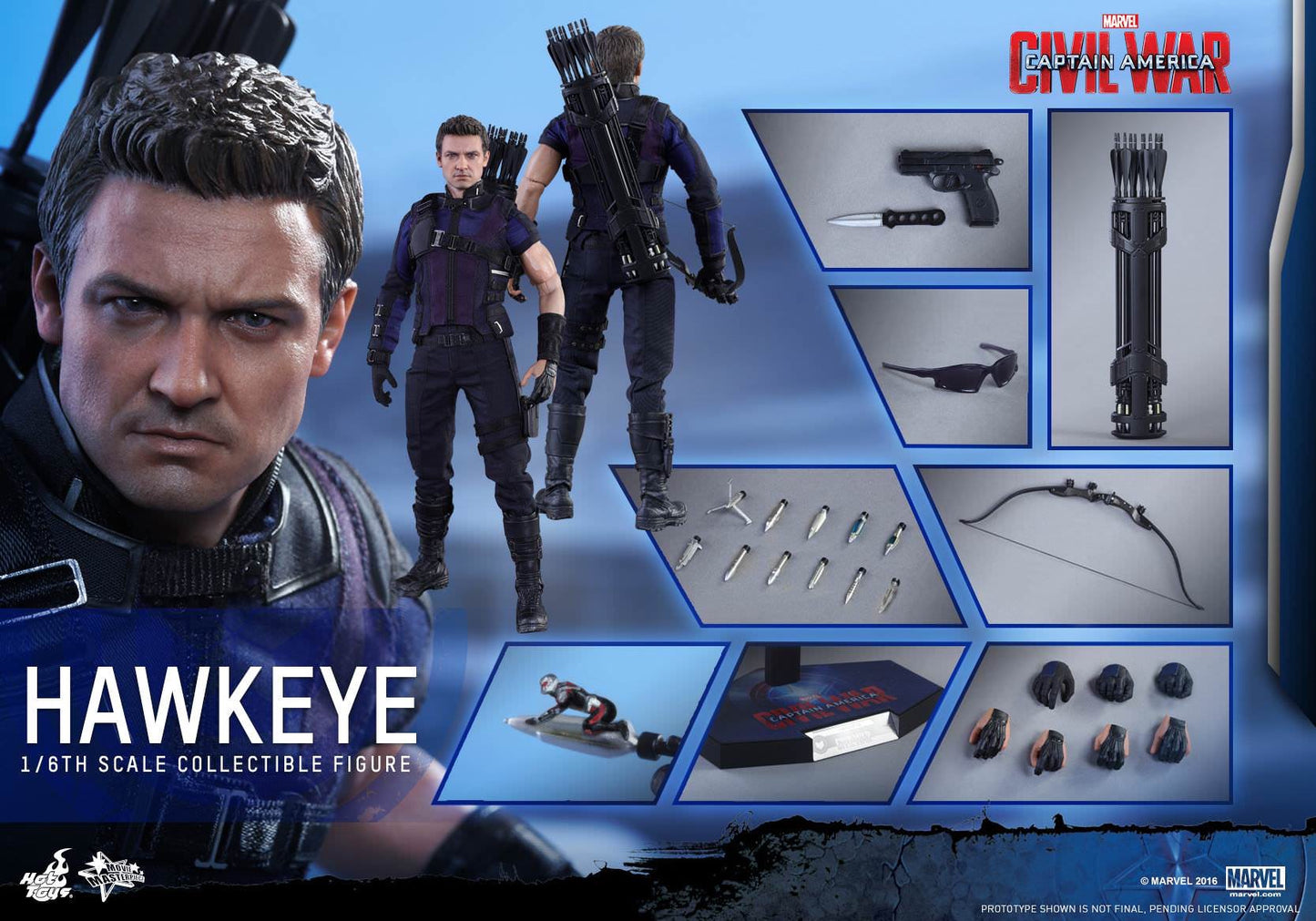 Hot Toys Captain America :Civil War Hawkeye MMS358