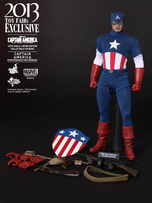 Hot Toys Captain America First Avengers Captain America (Star Spanaled Man Version) MMS205