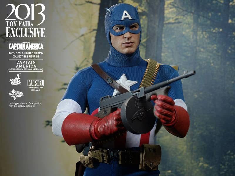 Hot Toys Captain America First Avengers Captain America (Star Spanaled Man Version) MMS205