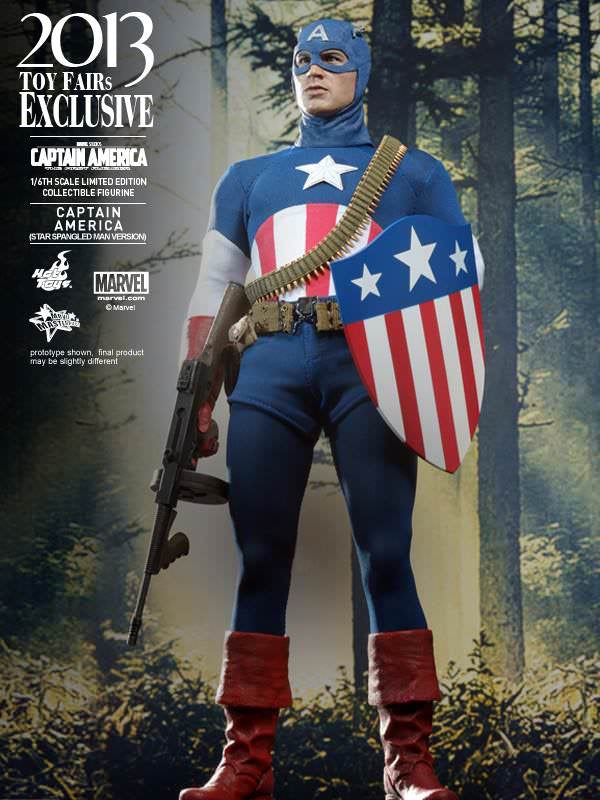 Hot Toys Captain America First Avengers Captain America (Star Spanaled Man Version) MMS205