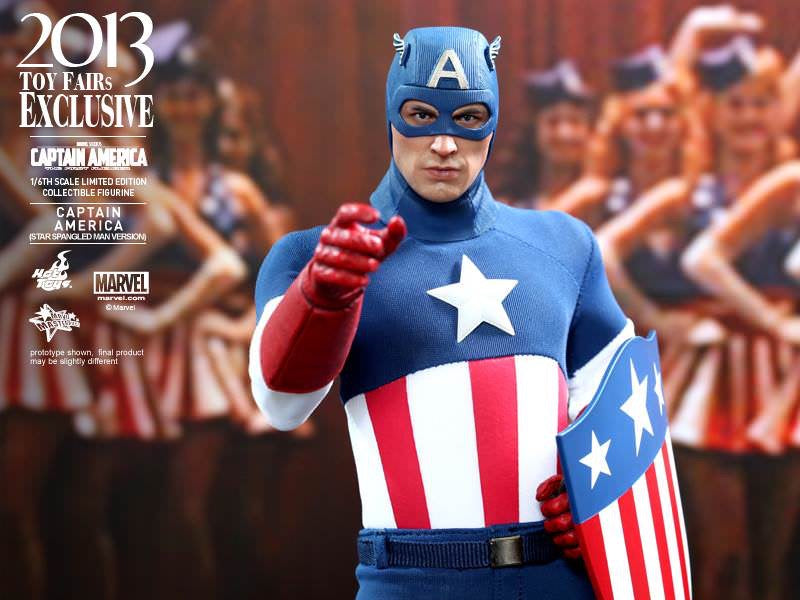 Hot Toys Captain America First Avengers Captain America (Star Spanaled Man Version) MMS205