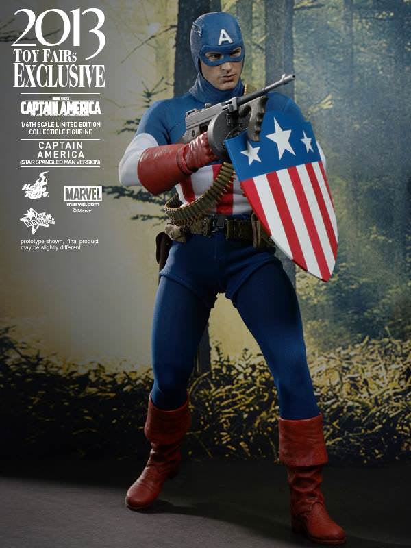 Hot Toys Captain America First Avengers Captain America (Star Spanaled Man Version) MMS205